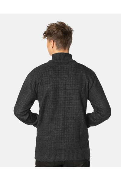 NO BRAND Pulover elegant și călduros pentru bărbați, cu guler semi-înalt, tip...