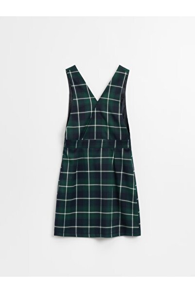 NO BRAND Rochie mini multicoloră cu bretele, decolteu adânc, în carouri, L