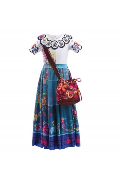NO BRAND Rochie Mirabel Costum Magic Encanto pentru Bal Carnaval 140 146