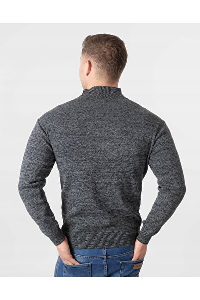 NO BRAND Pulover elegant pentru bărbați, uni, cu guler semi-înalt (tip maletă...
