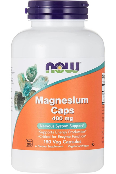 Now Food Now Magnesium 400 Mg, 180 Veg Capsules