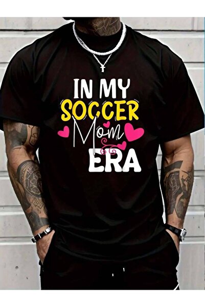 9TAY تي شيرت قطني 100% بتصميم ريترو لعيد الأم بطبعة 'In My Mom Era' و'Futbol ...
