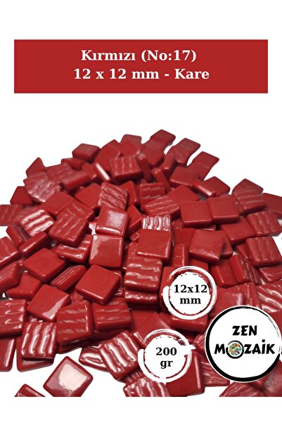 Zen Mozaik Sanatsal Mozaik Çalışmalarınız Için 12X12 Mm - Kare Cam Mozaik Taşı