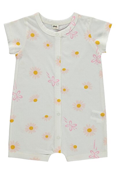 Civil Baby Butterfly Flower Print 6-18 Months Jumpsuit - Ecru