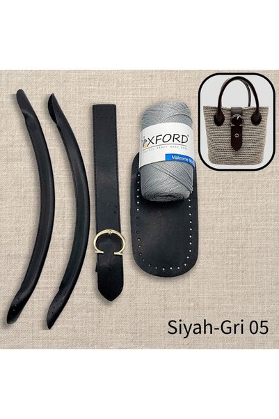 Oxford İplik Bag Set 05 - Black/Grey