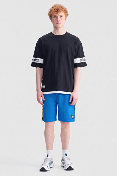 ecko unltd. Easton Oversize Crew Neck Printed 100% Cotton Men's Black T-Shirt