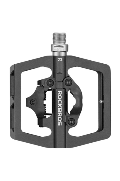 ROCKBROS PD15-BK Pedale de bicicletă cu două fețe, din aluminiu, negre