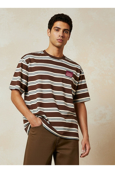Lee Cooper Regular Fit Crew Neck Short Sleeves Striped T-shirt