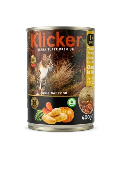 klicker Tavuklu Sebzeli Kedi Konservesi 400 gr