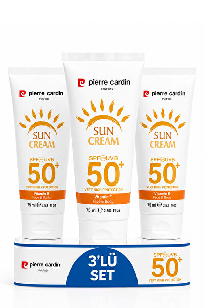 Pierre Cardin 50+ SPF Güneş Kremi 75 ML 3'lü Süper Fırsat Paketi
