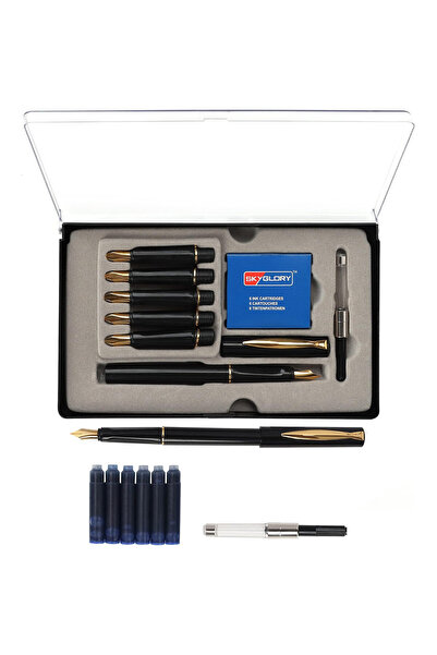 Skyglory Set de caligrafie 14 piese, stilou cu 6 penițe din oțel inoxidabil, ...