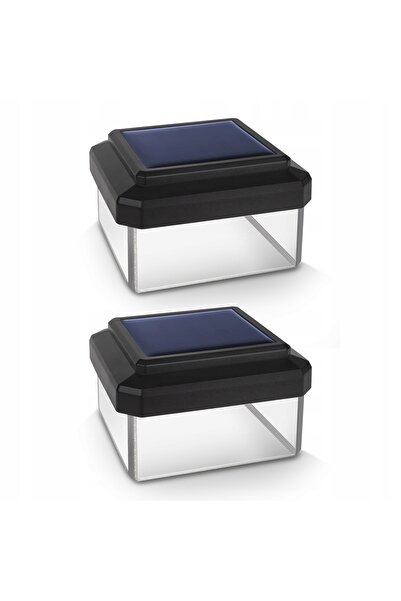 Greenbluespice 4x Capac solar LED pentru stâlp de iluminat de grădină 80x80