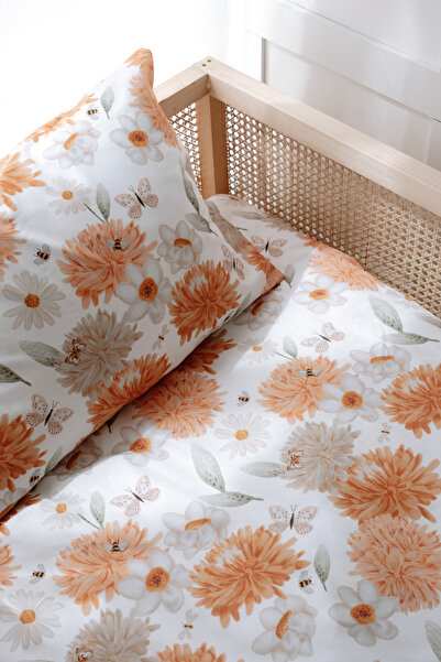 NOU Montessori Bedding Set with Large Floral Sheets (100X200 - 50X70 - 100X20...