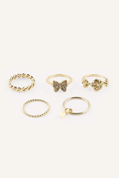 DeFacto Women's 5-Piece Ring Set I1357Axns