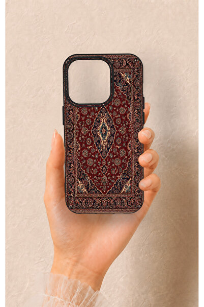 Vip Case iPhone 14 Pro Uyumlu Acem Halı Desenli Silikon Kılıf