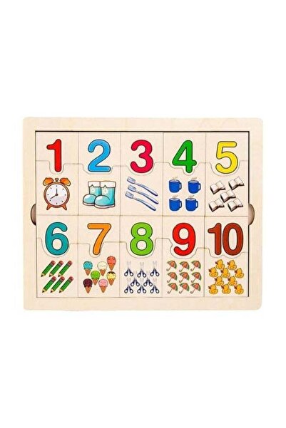 Thoth for Publishing and Distribution Wooden Number Puzzle for Kids - Montess...