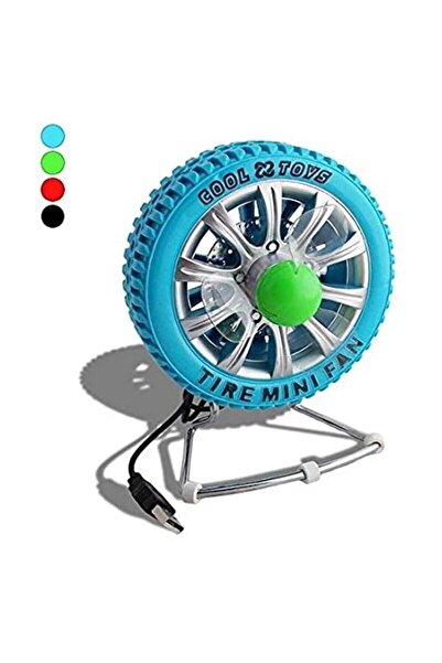 AKSOY USB Tekerlek Görünümlü Renkli Mini Fan( Karışık Renk Gönderilecek)