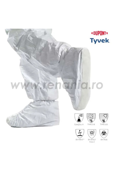 Dupont Combinezon de protectie chimica Tyvek Labo, Du-pont, din sintetic resp...