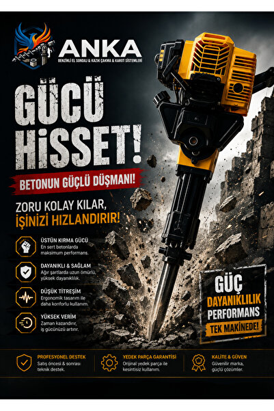 anka hilti karot BENZİNLİ GÜÇLÜ PROFESYONEL KIRICI HİLTİ