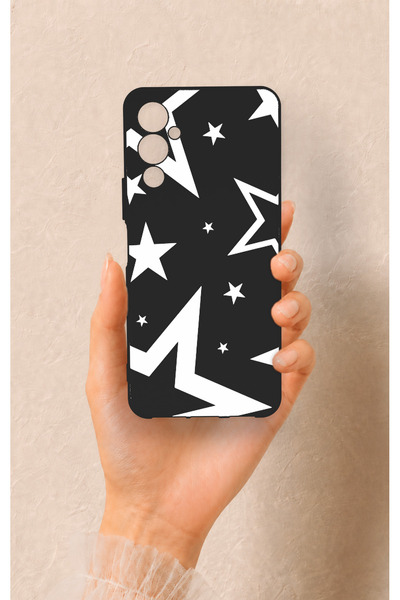 Vip Case Tecno Pova Neo 4 Uyumlu Siyah Mega Star Desenli Silikon Kılıf