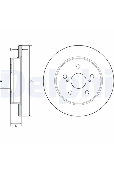 DELPHİ Set Discuri Frana Lexus Es/Nx/Ux Toyota C-Hr/Camry/Corolla Cross 2014-...