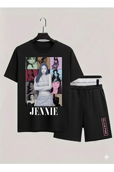MAGORS Jennie from Blackpink K-Pop Printed Cotton Short Sleeved Children's Ts...
