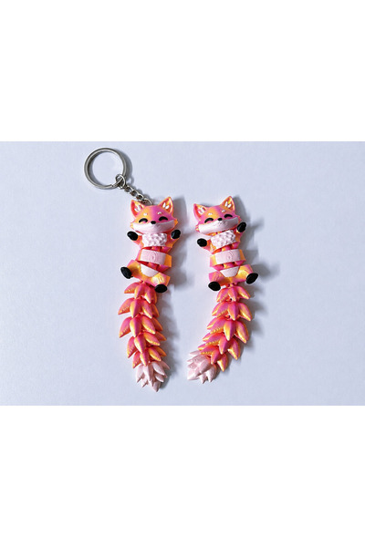 Generic Brand Movable Fox Keychain – Flexible 3D Printing Fox Keychain Flexi ...