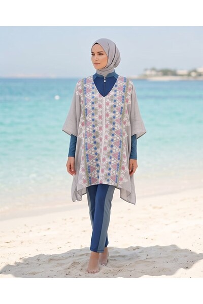 Elit Scarf Elite Short Pareo with Neckline Cut-Out