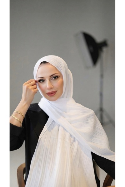 YILDIZ SCARFS Lia Cotton Cotton Shawl - White