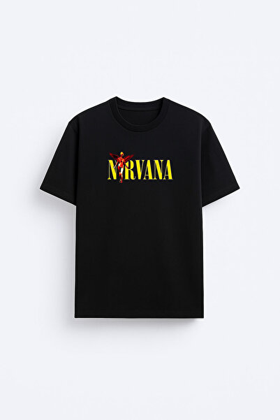 cesita Nirvana majica sa štampanjem, velika pamučna crna majica