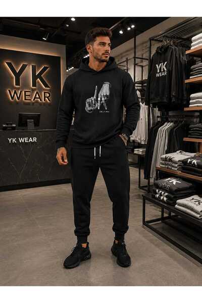 YK WEAR Exclusive Premium Unisex Hooded Track Suit. Special Design.