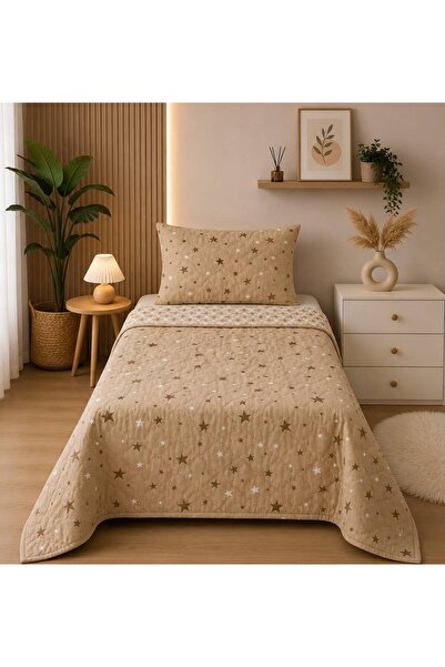NİĞTEX طقم لحاف مفرد مبطن - غطاء سرير - قابل للعكس - 160 × 230