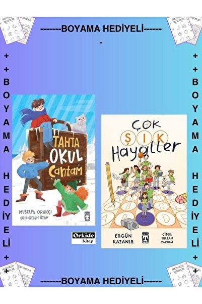 Timaş Yayınları Boyamalı- 4. 5. 6. 7. Sınıf , Tahta Okul Çantam - Çok Şık Hay...
