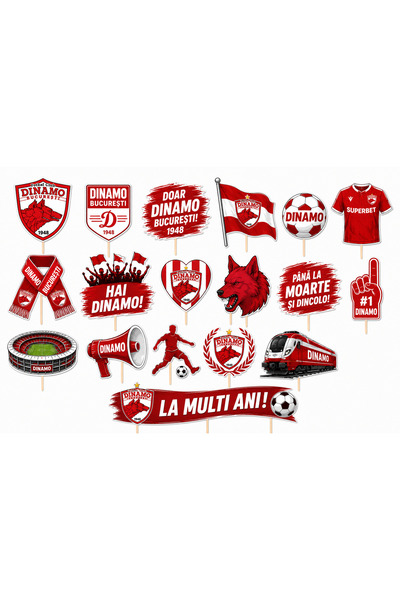 DecoParty Set de decorațiuni pentru tort – Tematică Echipa de fotbal DINAMO B...