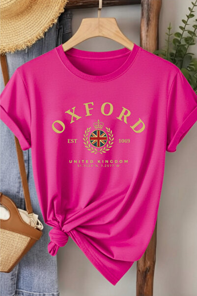 l'eivor Γυναικείο βαμβακερό μπλουζάκι Oxford 1069 με στάμπα
