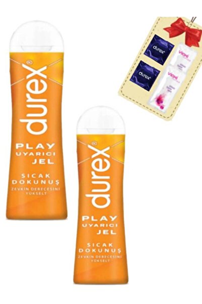 Durex Play Sıcak Dokunuş 2x 100 ml Uyarıcılı Kayganlaştırıcılı Jel+2x Prezerv...