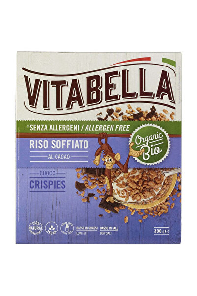 VİTABELLA Cereale Bio Vegane Fără Gluten cu Orez Crocant și Ciocolată 300 g