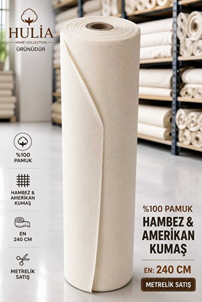 hulia home Amerikan Bezi Kumaş - Ham Bez Kumaş -Punch Kumaşı - Kırlent-Masa Ö...