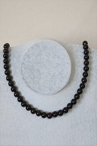 LADIN DOGALTAŞ Certified 8 Mm Anjelite (Angel Stone) Natural Stone Necklace