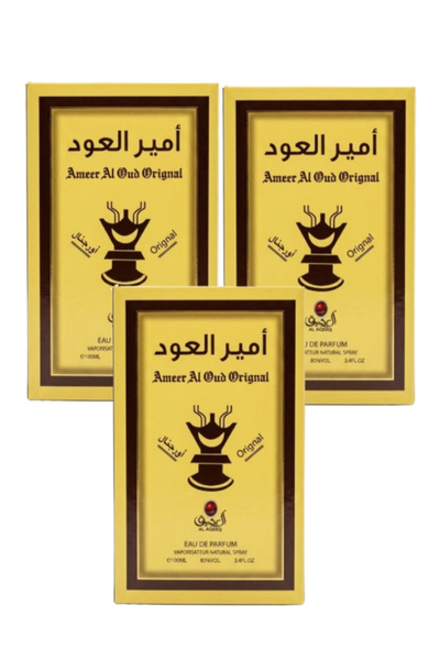 Al aqeeq 3 قطع من عطر أمير العود الأصلي 100 مل