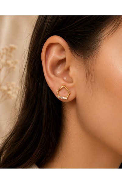 Eloré Celeste Pentagon Studs