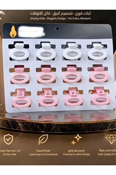 Generic مجموعة مشابك شعر بتصميم أنيق على شكل فيونكات، متوفرة باللونين الأبيض ...