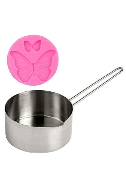 adin tasarım Butterfly Candle Making Set Candle Melting Container 1000 ml But...