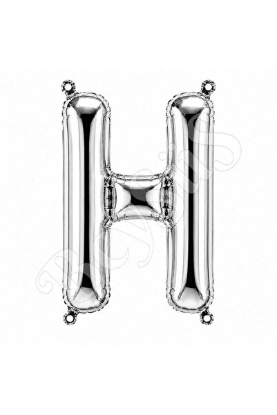 BeySüS Letter H Foil Balloon Silver Color (100 cm)