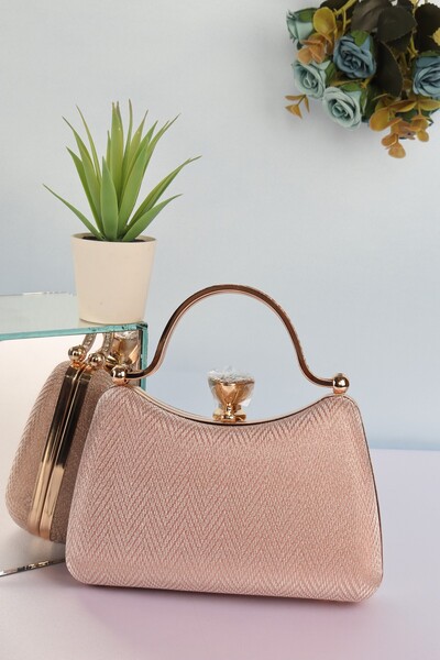 weem bag إيليسارا EB0751 |   حقيبة سهرة أنيقة بمقبض معدني مزدوج من EKOSE