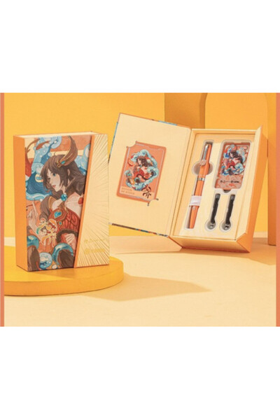 Picasso Set 616 - Regele Gloriei - Pix portocaliu CT, 2 cartușe, semn de cart...