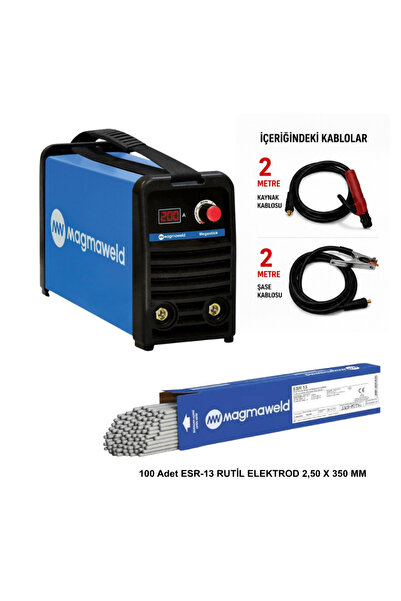 Magmaweld Megastick 200 Amper Kaynak Makinesi + 100 Adet 2.50x350 mm Elektrod