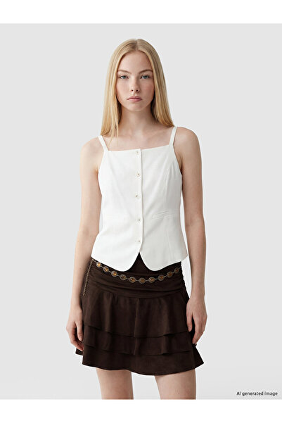 LC Waikiki Square Neck Strappy Women's Classic Waistcoat