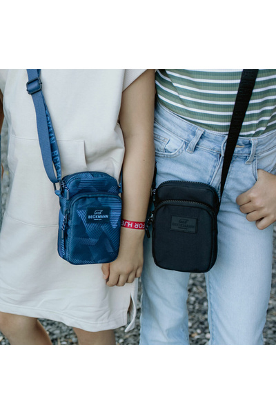 BECKMANN Geantă crossbody, neagră, îndrăzneață