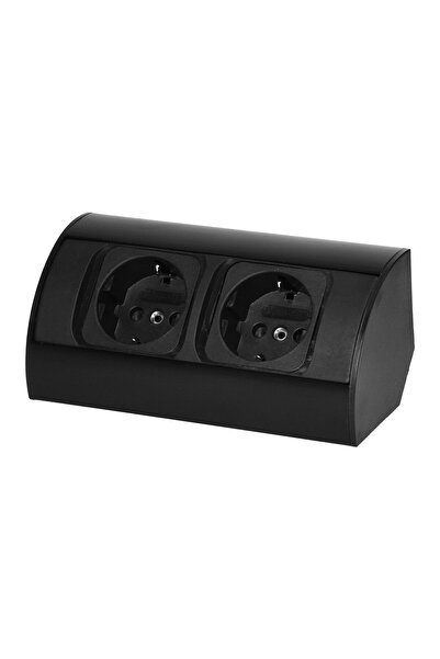 Orno Priză de blat OR-AE-1303(GS)/B, 2 prize Schuko 2P+E, 16A, 3680W, Montaj ...